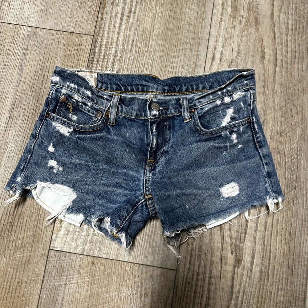 Ralph Lauren Polo Denim cutoff jean shorts destroyed ripped 26